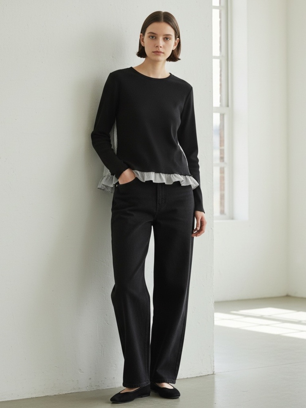 Kate‎ Spade Broome Street mixed media top size L